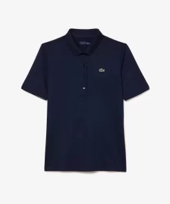 Lacoste Golf>Damen Golf-Poloshirt Aus Atmungsaktivem Stretch Sport Navy Blau / Weis 525