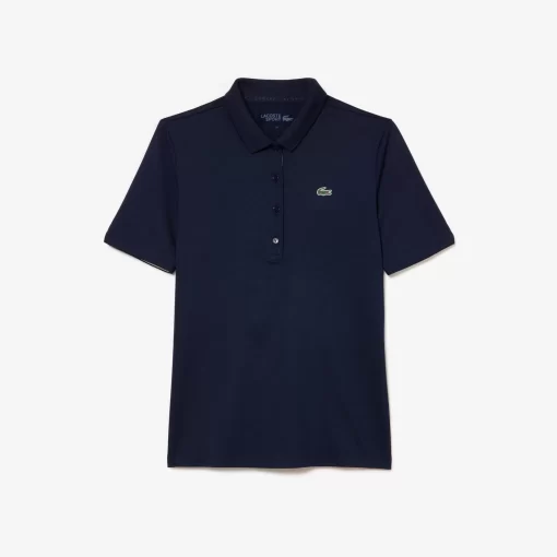 Lacoste Golf>Damen Golf-Poloshirt Aus Atmungsaktivem Stretch Sport Navy Blau / Weis 525