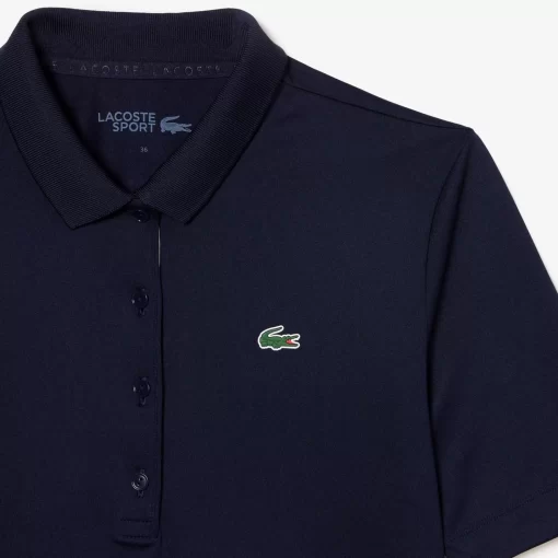 Lacoste Golf>Damen Golf-Poloshirt Aus Atmungsaktivem Stretch Sport Navy Blau / Weis 525