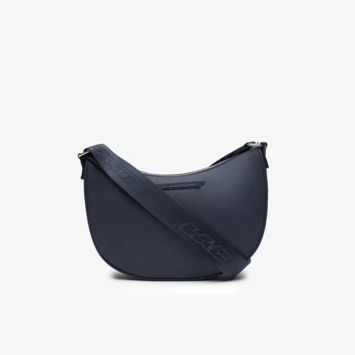 Lacoste Crossbody Taschen>Damen Halbmond-Tasche Mit Kontrast-Logo Bleu Nuit Blanc M05