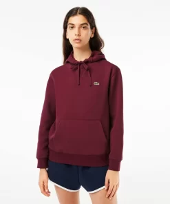 Lacoste Sweatshirts>Damen Jogger Hoodie Aus Baumwollmischung Burgunder Yup