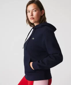 Lacoste Sweatshirts>Damen Jogger Hoodie Aus Baumwollmischung Navy Blau 166