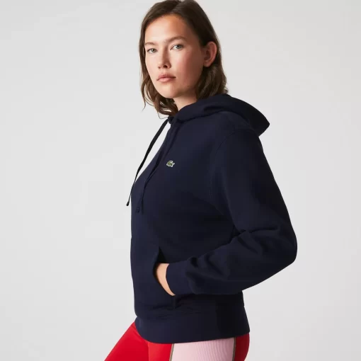 Lacoste Sweatshirts>Damen Jogger Hoodie Aus Baumwollmischung Navy Blau 166