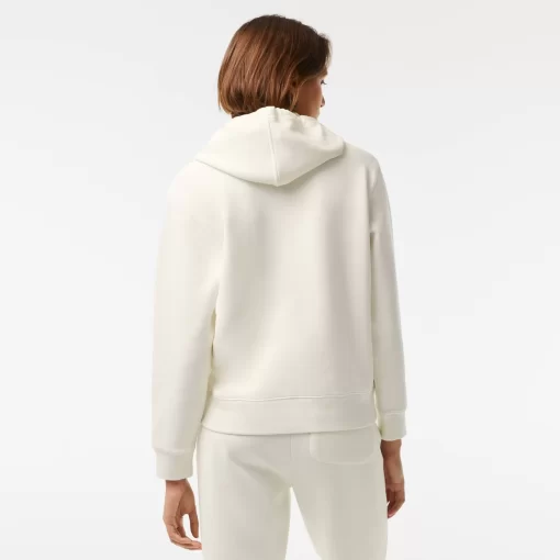 Lacoste Sweatshirts>Damen Jogger Hoodie Aus Baumwollmischung Weis 70V