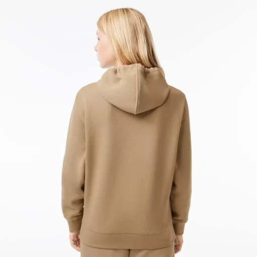 Lacoste Sweatshirts>Damen Jogger Hoodie Aus Baumwollmischung Beige Cb8