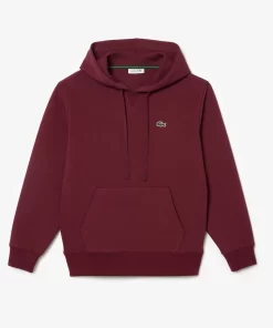 Lacoste Sweatshirts>Damen Jogger Hoodie Aus Baumwollmischung Burgunder Yup