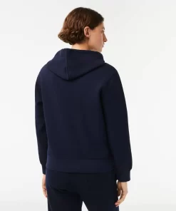 Lacoste Sweatshirts>Damen Jogger Hoodie Aus Baumwollmischung Navy Blau 166