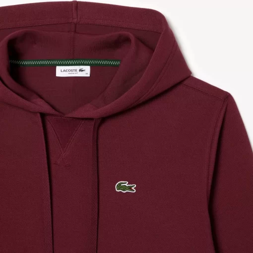 Lacoste Sweatshirts>Damen Jogger Hoodie Aus Baumwollmischung Burgunder Yup