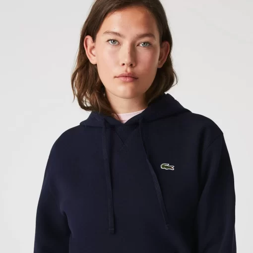 Lacoste Sweatshirts>Damen Jogger Hoodie Aus Baumwollmischung Navy Blau 166