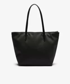 Lacoste Taschen>Damen L.12.12 Concept Kleine Tote Bag Mit Reisverschluss Black 000