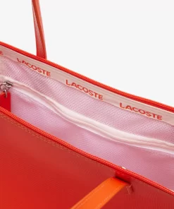 Lacoste Taschen>Damen L.12.12 Concept Kleine Tote Bag Mit Reisverschluss Sunrise M38