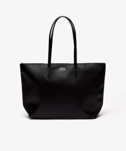 Lacoste Taschen>Damen L.12.12 Concept Tote Bag Mit Reisverschluss Black 000