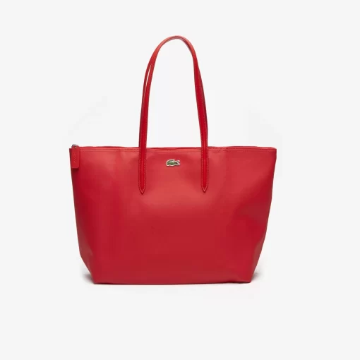 Lacoste Taschen>Damen L.12.12 Concept Tote Bag Mit Reisverschluss High Risk Red 883