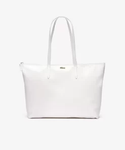 Lacoste Taschen>Damen L.12.12 Concept Tote Bag Mit Reisverschluss Bright White 001