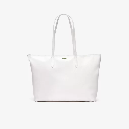 Lacoste Taschen>Damen L.12.12 Concept Tote Bag Mit Reisverschluss Bright White 001