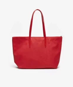 Lacoste Taschen>Damen L.12.12 Concept Tote Bag Mit Reisverschluss High Risk Red 883