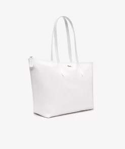 Lacoste Taschen>Damen L.12.12 Concept Tote Bag Mit Reisverschluss Bright White 001