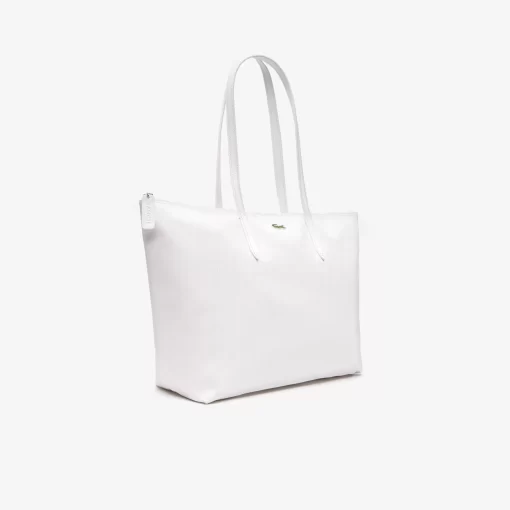 Lacoste Taschen>Damen L.12.12 Concept Tote Bag Mit Reisverschluss Bright White 001