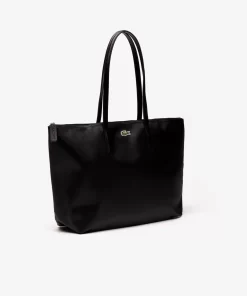 Lacoste Taschen>Damen L.12.12 Concept Tote Bag Mit Reisverschluss Black 000