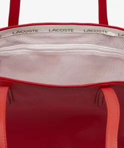 Lacoste Taschen>Damen L.12.12 Concept Tote Bag Mit Reisverschluss High Risk Red 883