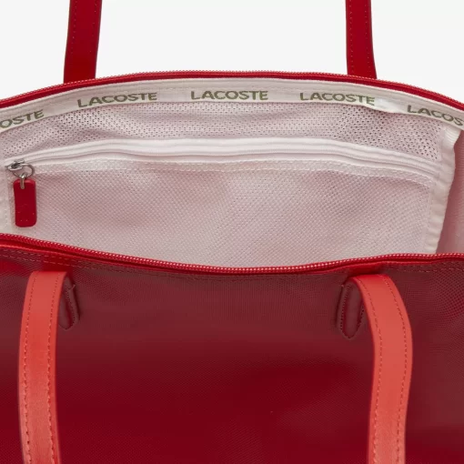 Lacoste Taschen>Damen L.12.12 Concept Tote Bag Mit Reisverschluss High Risk Red 883