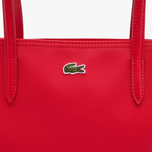 Lacoste Taschen>Damen L.12.12 Concept Tote Bag Mit Reisverschluss High Risk Red 883