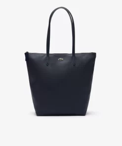 Lacoste Taschen>Damen L.12.12 Concept Vertikale Tote Bag Mit Reisverschluss Eclipse 141