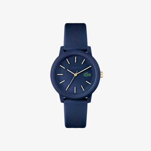 Lacoste Uhren>Damen 12.12 Armbanduhr Mit Blauem Silikonband Blau 000