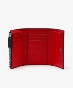 Lacoste Geldbörsen & Kleinlederwaren>Damen Anna Brieftasche Marine 166 Rouge 240 B50