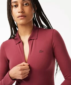 Lacoste Poloshirts>Damen Body Aus Recyceltem Polyamid Burgunder Yup