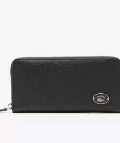 Lacoste Geldbörsen & Kleinlederwaren>Damen Brieftasche Mit Metall-Schnalle Black 000