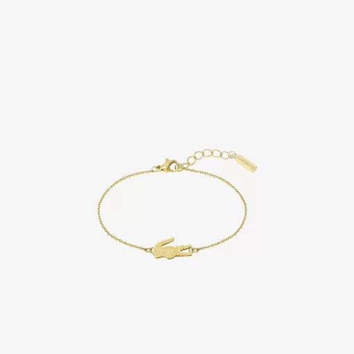 Lacoste Schmuck>Damen Crocodile Armband Gold 714