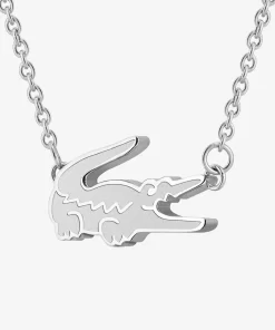 Lacoste Schmuck>Damen Crocodile Halskette Silver 045