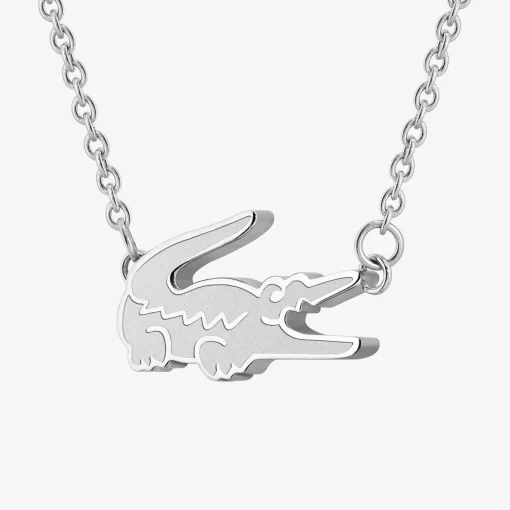 Lacoste Schmuck>Damen Crocodile Halskette Silver 045