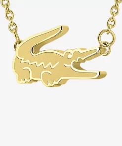 Lacoste Schmuck>Damen Crocodile Halskette Gold 714