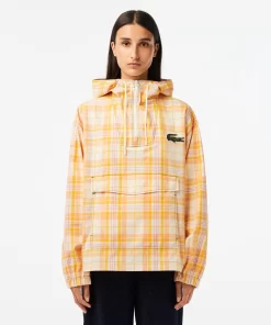 Lacoste Jacken & Mäntel>Damen Jacke Mit Karos Weis / Gelb / Hell Orange / Rosa / Weis Vui