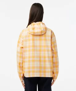 Lacoste Jacken & Mäntel>Damen Jacke Mit Karos Weis / Gelb / Hell Orange / Rosa / Weis Vui