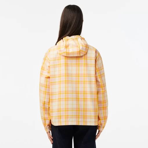 Lacoste Jacken & Mäntel>Damen Jacke Mit Karos Weis / Gelb / Hell Orange / Rosa / Weis Vui