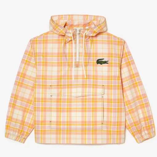 Lacoste Jacken & Mäntel>Damen Jacke Mit Karos Weis / Gelb / Hell Orange / Rosa / Weis Vui