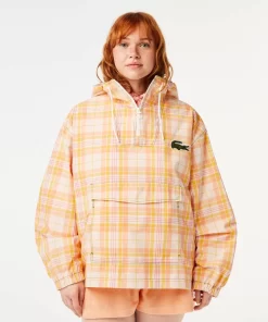 Lacoste Jacken & Mäntel>Damen Jacke Mit Karos Weis / Gelb / Hell Orange / Rosa / Weis Vui