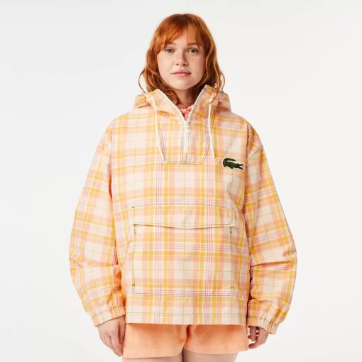 Lacoste Jacken & Mäntel>Damen Jacke Mit Karos Weis / Gelb / Hell Orange / Rosa / Weis Vui