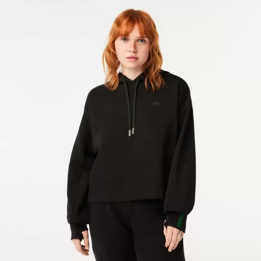 Lacoste Sweatshirts>Damen Jogger Kapuzen-Sweatshirt Schwarz 031