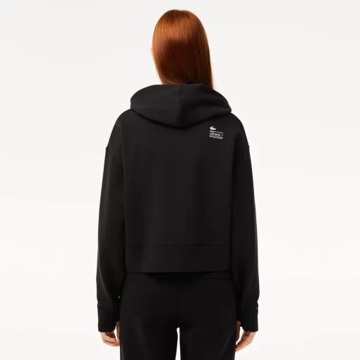 Lacoste Sweatshirts>Damen Jogger Kapuzen-Sweatshirt Schwarz 031