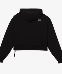 Lacoste Sweatshirts>Damen Jogger Kapuzen-Sweatshirt Schwarz 031