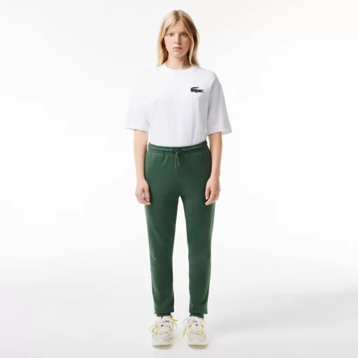 Lacoste Hosen & Shorts>Damen Jogger Trainingshose Aus Ungerautem Fleece Dunkelgrun Smi