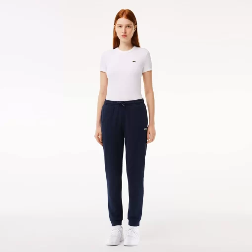 Lacoste Hosen & Shorts>Damen Jogger Trainingshose Aus Ungerautem Fleece Navy Blau 166