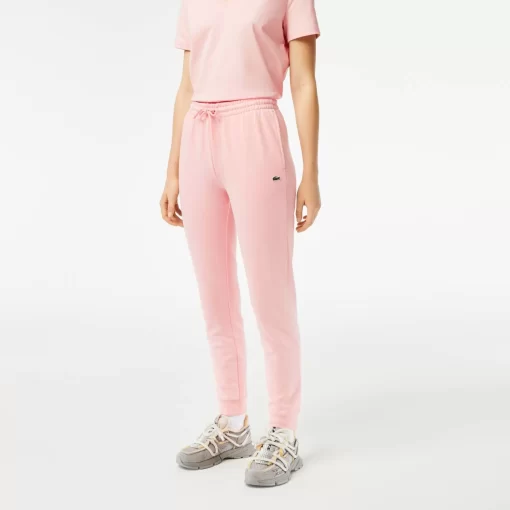 Lacoste Hosen & Shorts>Damen Jogger Trainingshose Aus Ungerautem Fleece Wasserlilie Rosa Kf9