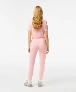 Lacoste Hosen & Shorts>Damen Jogger Trainingshose Aus Ungerautem Fleece Wasserlilie Rosa Kf9