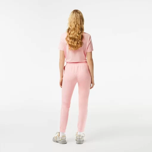 Lacoste Hosen & Shorts>Damen Jogger Trainingshose Aus Ungerautem Fleece Wasserlilie Rosa Kf9