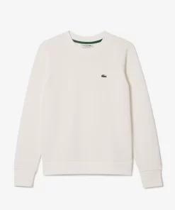 Lacoste Sweatshirts>Damen Jogger-Sweatshirt Aus Ungerautem Fleece Weis 70V